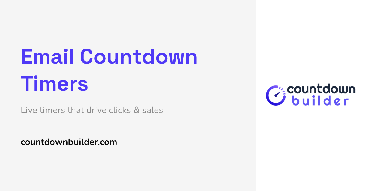 Email Countdown Timer Builder — Countdown Builder